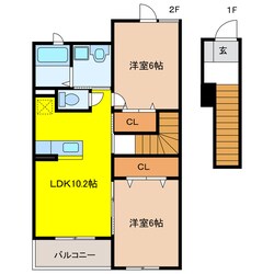 プリムローズＴ.Ｙ.Ｓ　Ｂ棟の物件間取画像